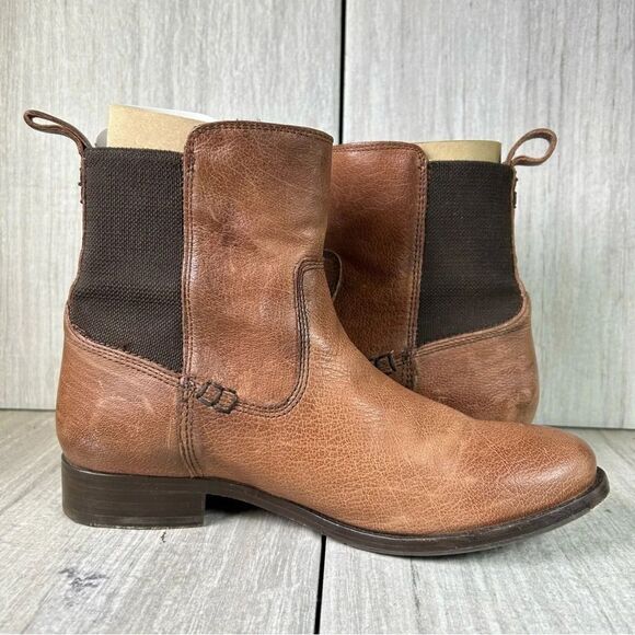 Frye Molly Gore Short Whiskey Leather Bootie Ankle Boot Shoe Women Size 6 B - Picture 4 of 11